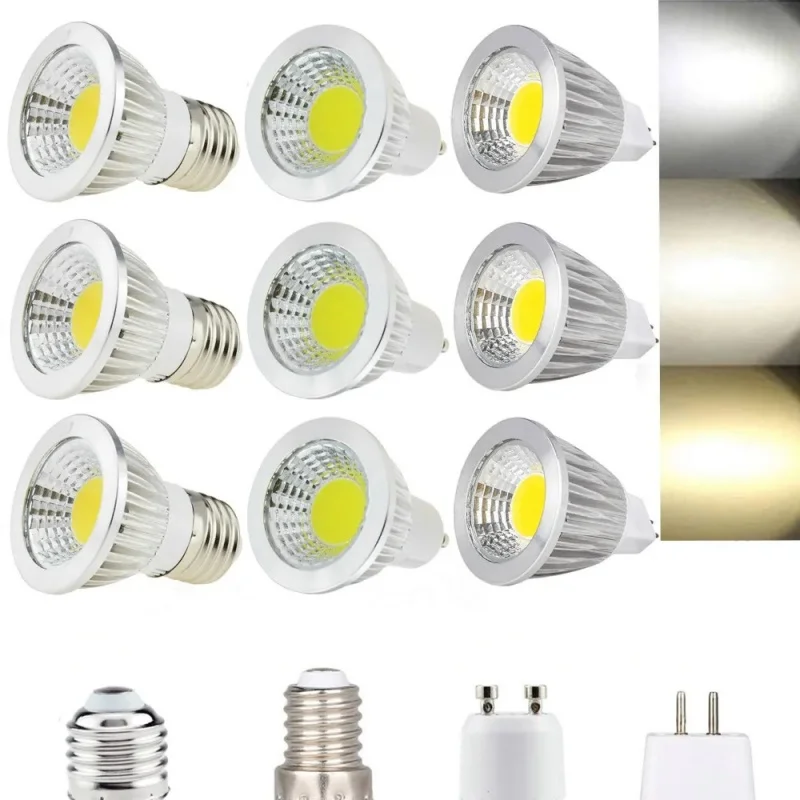 

5pcs LED Spot Light Lamp Spotligh E14 E27 GU10 GU5.3 MR16 COB LED Spotlights Bulb 6W 9W 12W 15W Bright Lamps Warm/Cool White