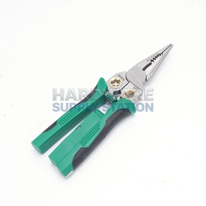 

Многофункциональные плоскогубцы 8-в-1 из нержавеющей стали: для зачистки проводов, с измерительной линейкой, с противоскользящим ремешком, для электриков