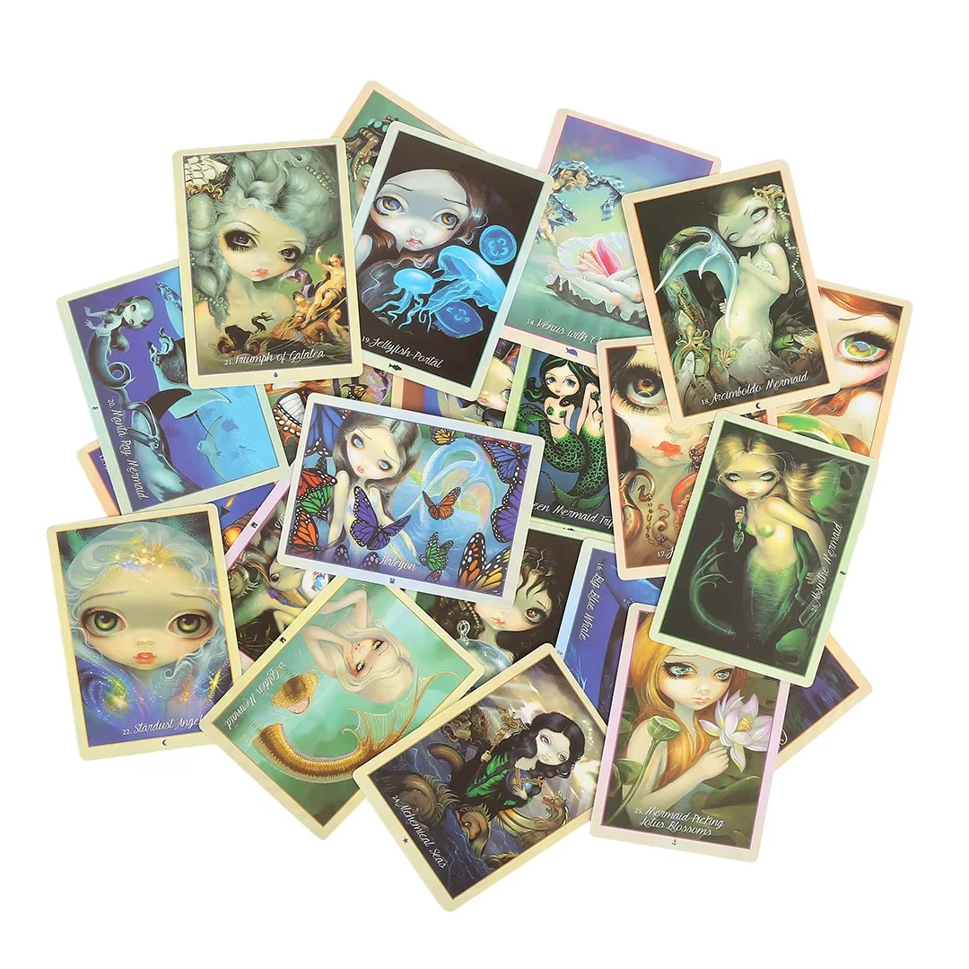 بطاقات التارو الأساطير حورية البحر التارو مصير العرافة الأسرة حفلة بطاقات للعب لعبة التارو ومجموعة متنوعة من خيارات التارو دليل PDF