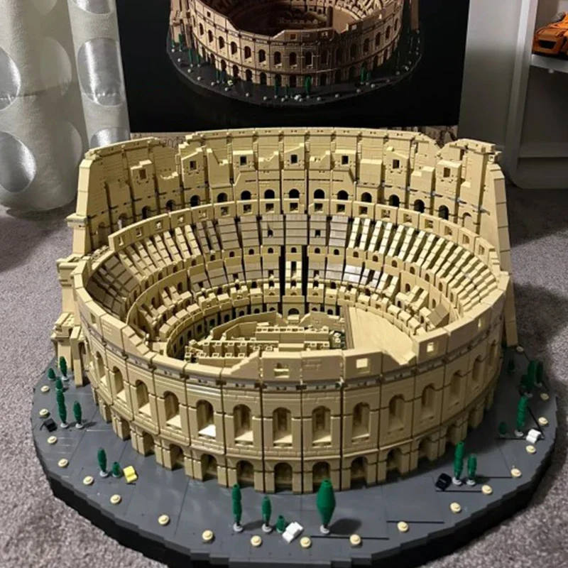 9036 peças grande arquitetura cidade o coliseo modelo blocos tijolos crianças brinquedos compatíveis