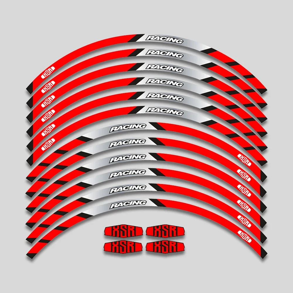 For Yamaha XSR700 XSR900 XSR155 XSR 155 700 900 Motorcycle Accessories Sticker Rim Decorative Decals Wheel Reflective Stripe Set