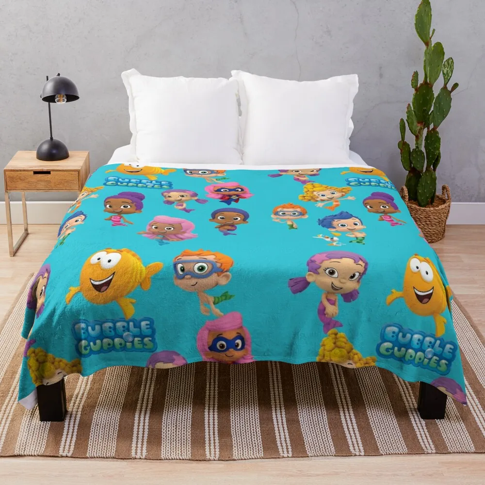 

bubble guppiesbubble guppiesbubble guppiesbubble guppies Throw Blanket Multi-Purpose Blankets