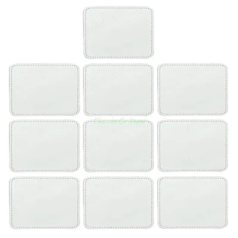 X90F 10 Pcs Sublimation Patches Blank Iron On Patches 8 Sha…