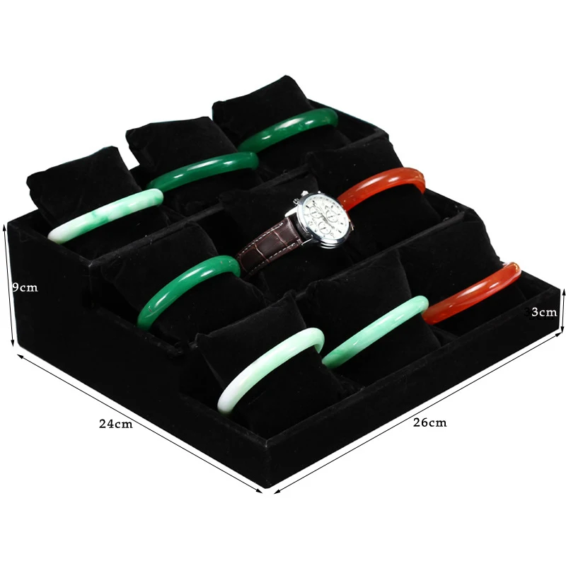 Schmuck Veranstalter Ring Uhr Display Tray Armband Display Uhr Kissen Dekoration 3 Schichten Jewrlry Ständer Uhr Palette