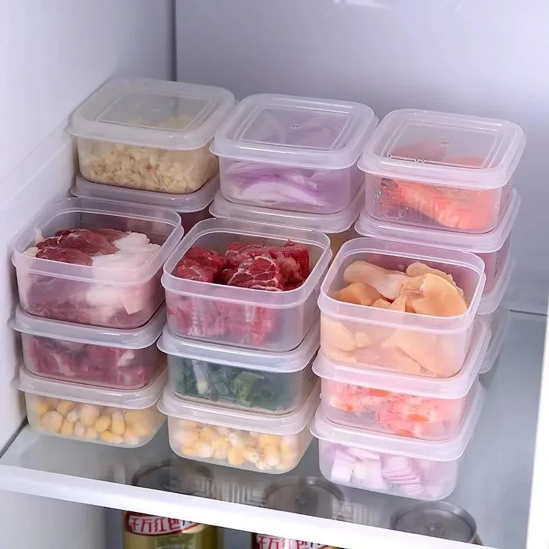 

Refrigerator Storage Box Frozen Meat Case Freeze Fresh Keeping Container Crisper Stackable With Lid Portable Food Storage Box
