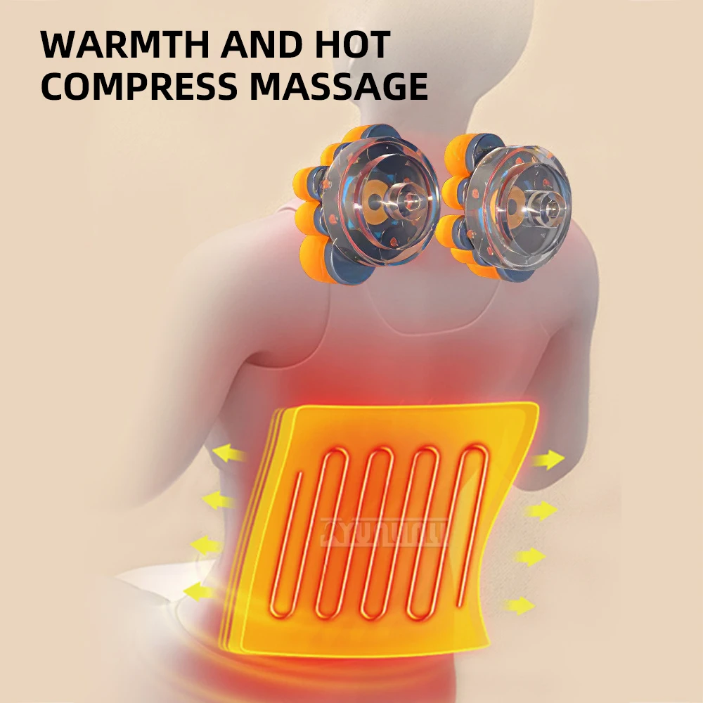 Multifunctional Lumbar Traction Massage Cushion for Back Support Car Seat Office Chair