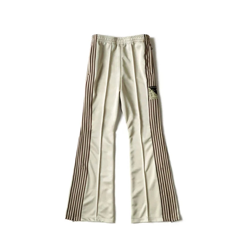 بنطلون كابيتال كاجوال طويل من البوليستر بسحاب جانبي وخطوط عمودية بثلاثة ألوان، تصميم فضفاض للارتداء اليومي الشبابي، خريف 2024 #1