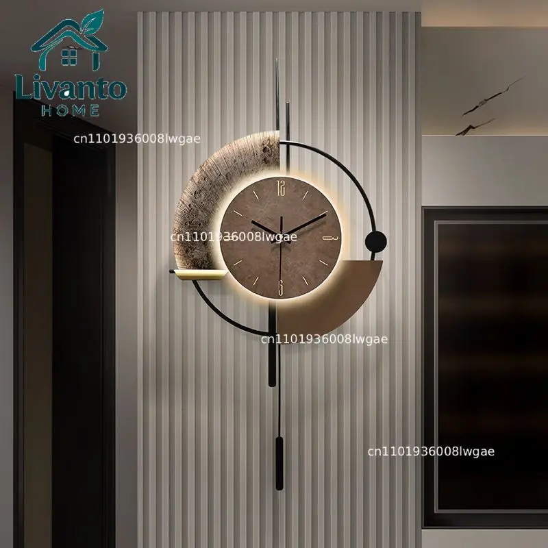 

Luminous Wall Clocks Silent Luxury Wall Clock Minimalist Unique Clock Living Room Watches Interior Ornaments Accessories Objects