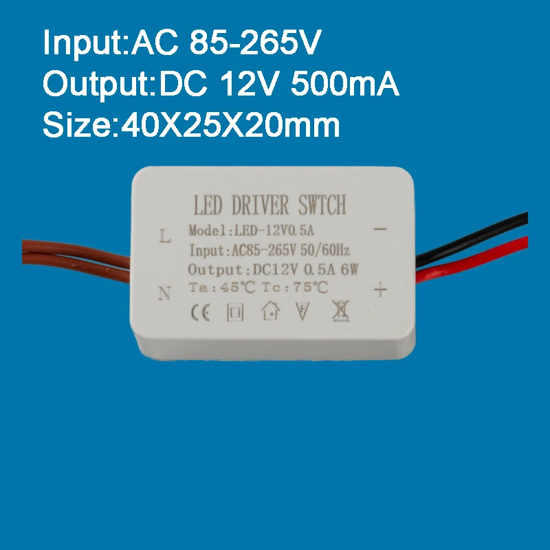 AC 90V - 265V Constant Voltage 12V 24V Led Power Supply Driver for Led Light