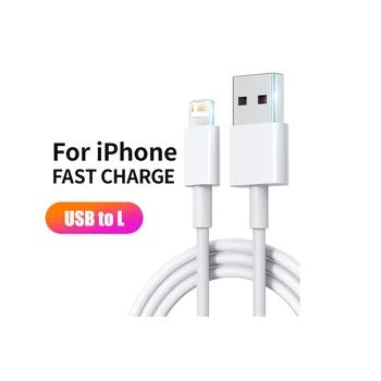 Câble USB vers L 20W, charge rapide, 3.3 pieds, pour iPhone 14 13 12 11 Pro 7 8 Plus Max Xr Xs X, synchronisation de données de téléphone, cordon de chargeur pour ios