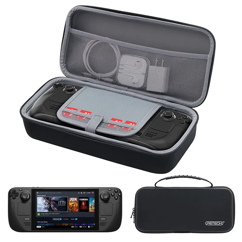 

Portable Storage Bag For Steam Deck Game Console EVA Travel Carrying Handbag Zipper Protective Case Hard Box Pouch Accessories