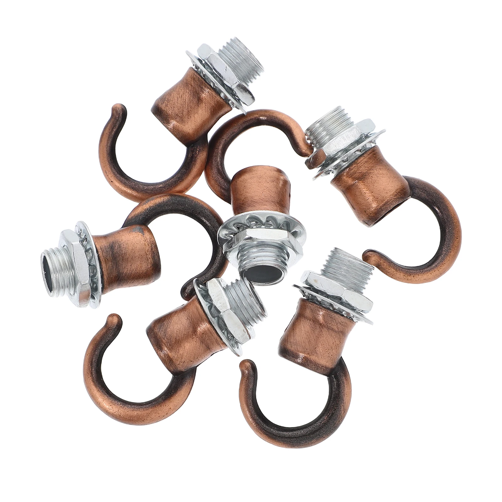 

6pcs Zinc Alloy Lantern Hooks M10 Threaded Ceiling Hooks Heavy Duty Light Fixture Accessories For Hanging Chandeliers Pendant