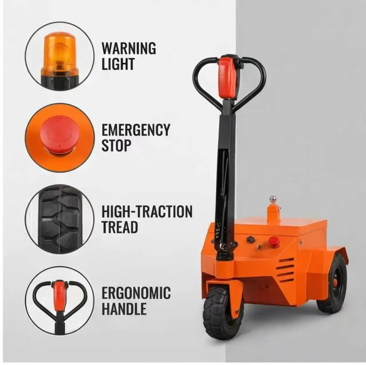 Electric Trailer Dolly 3.5t Capacity | 48V Lithium Battery Powered Trailer Mover With Electromagnetic Brake
