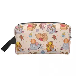 Custom Winnie Pooh Teddy Bear Toiletry Bag Women Cosmetic Makeup Organizer Ladies Beauty Storage Dopp Kit Box