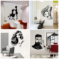 Barbershop Wall Sticker Vinyl Art Home Decor Waterproof Wall Art Decal