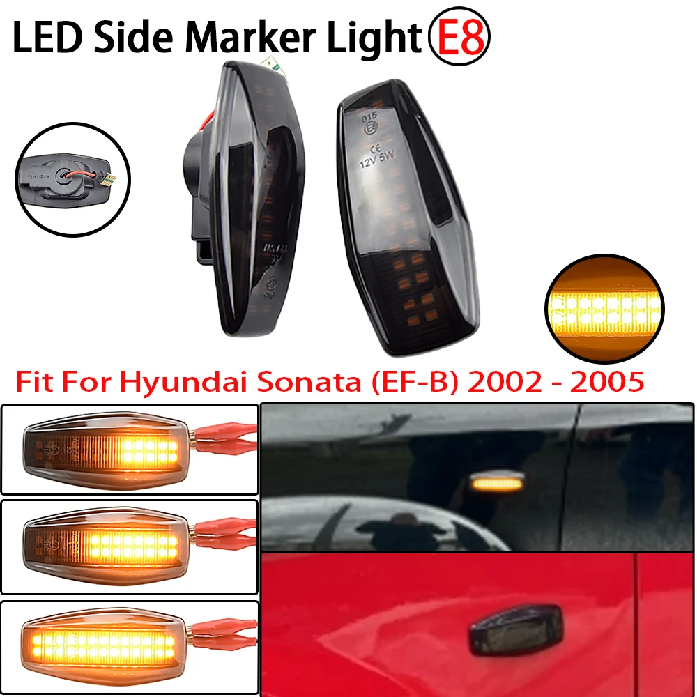 2x marcador lateral dinámico LED luz intermitente que fluye lámpara intermitente para Hyundai i10 Elantra Sonata Tucson Coupe Trajet Accent Getz