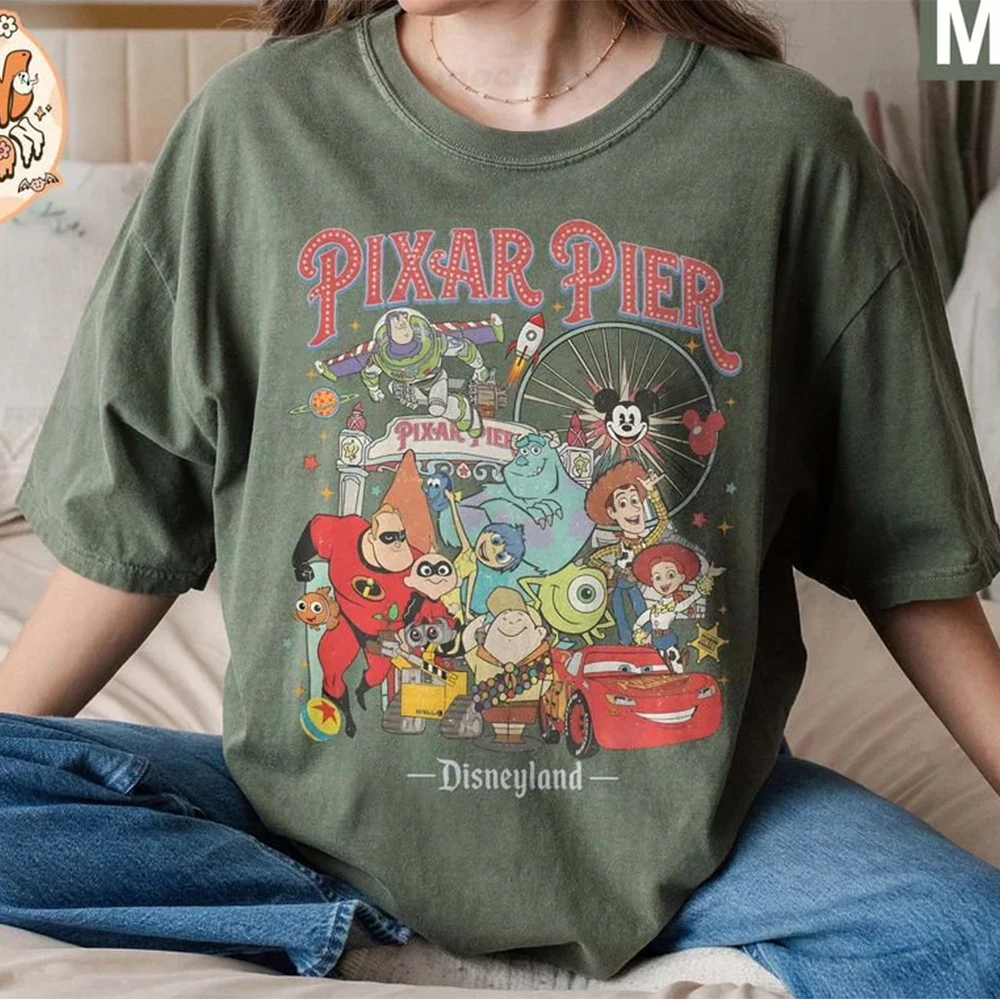 2025 Disney Family New Shirt Men's And Women's Comfortable Casual Sportswear Toy Story Cartoon Printed Fashion Versatile T-Shirt