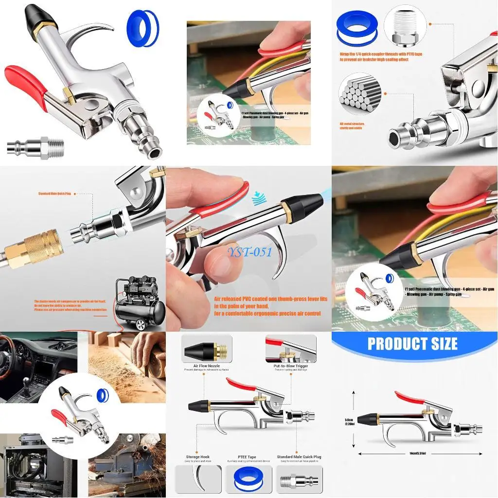 

E15A MultiFunctional Pneumatic Blower Air Guns Corrosion Resistant Metal Construction