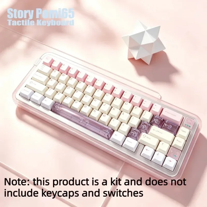 Story Pomi65 Tactile Bluetooth Third Mode Mechanical Keyboard Kit Custom Aluminum Case Hotswap RGB Gasket Keyboard Reprogram Key