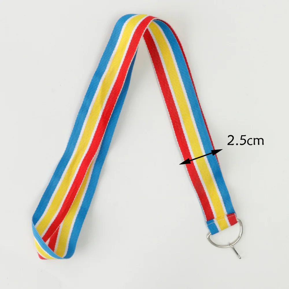 Versatile Polyester Medal Lanyard For Sports Meeting Exhibition Badge Holder Neck Ribbon Award Display Accessory