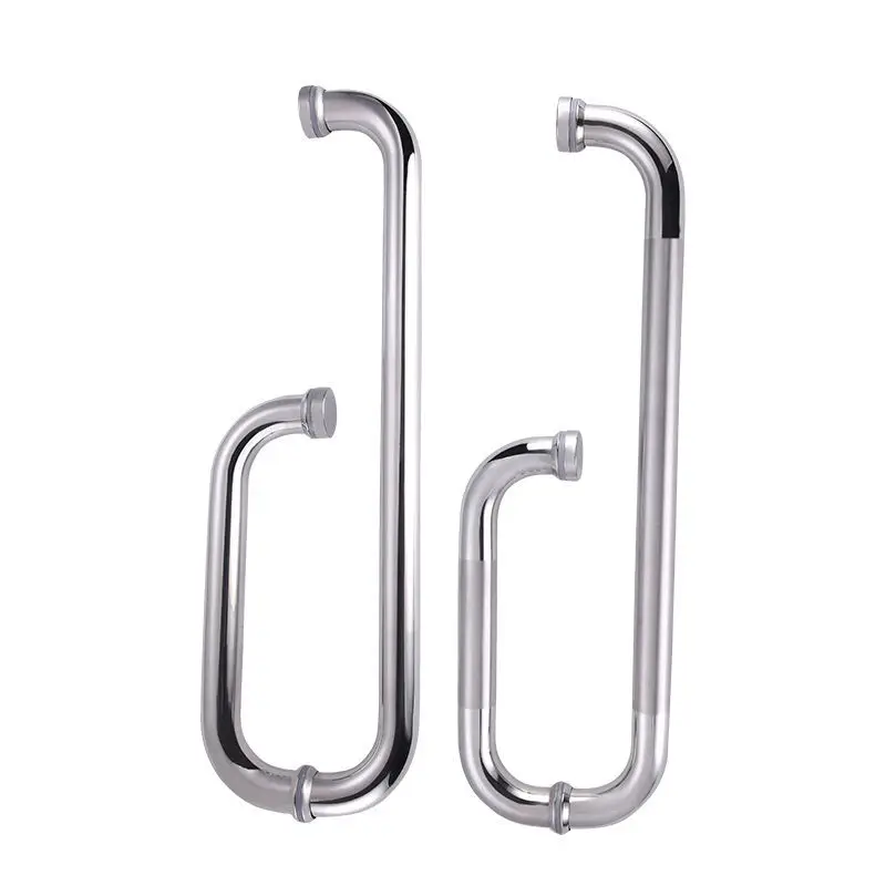 304Stainless Steel Handle Bathroom Bathroom Handle Shower Room Sliding Glass Sliding Door Grip Armrest European StyleLType