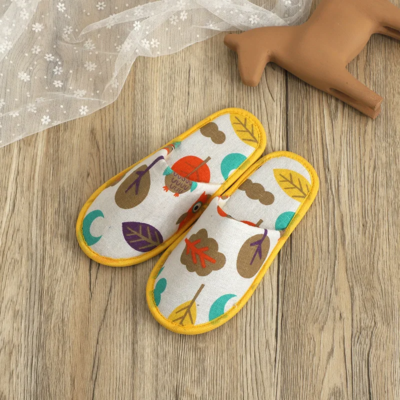 1Pairs Children Hotel Travel Disposable Slippers Party Sanitary Home Guest Use Closed Toe Boys Girls Disposable Slippers