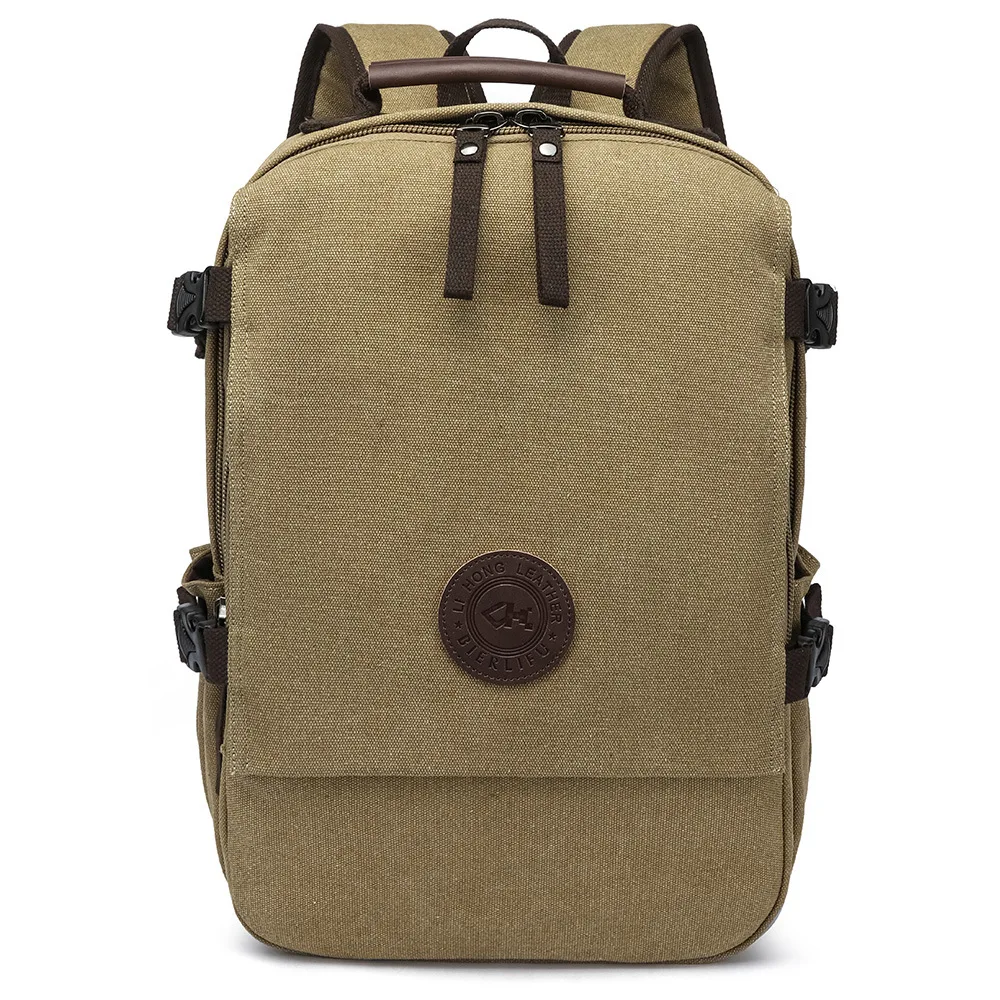 2025 Retro Flip Cover Fashion Casual Travel Men Holographic Backpack Canvas School Bags For Bag Teenagers Male Backpacks