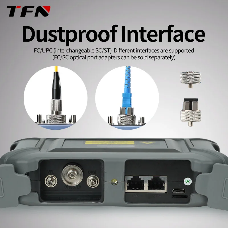 Imagem -04 - Tfn-fibra Óptica Testador Mn3 sm Alta Precisão 1310 1550nm 28 26db Multi-função Óptica Área de Tempo Otdr