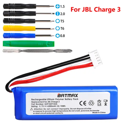 Batería GSP de 3,7 V y 6200 mAh 1029102 A para JBL Charge 3