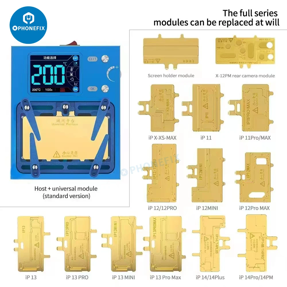 JC Aixun IHeater Pro Preheating Platform for iPHONE X 11 13 14 15PM Android Motherboard Layered/Degumming/Heating Repair Station