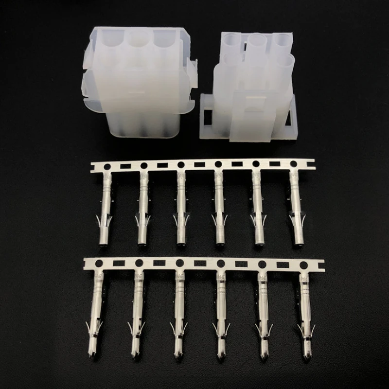 5-50Pcs 63080 2P/3P/4P/5P/6P/9P/12P TE Automobile Elevator Connector Socket 6.3MM Pitch Male Female Plug Air Docking+Terminal