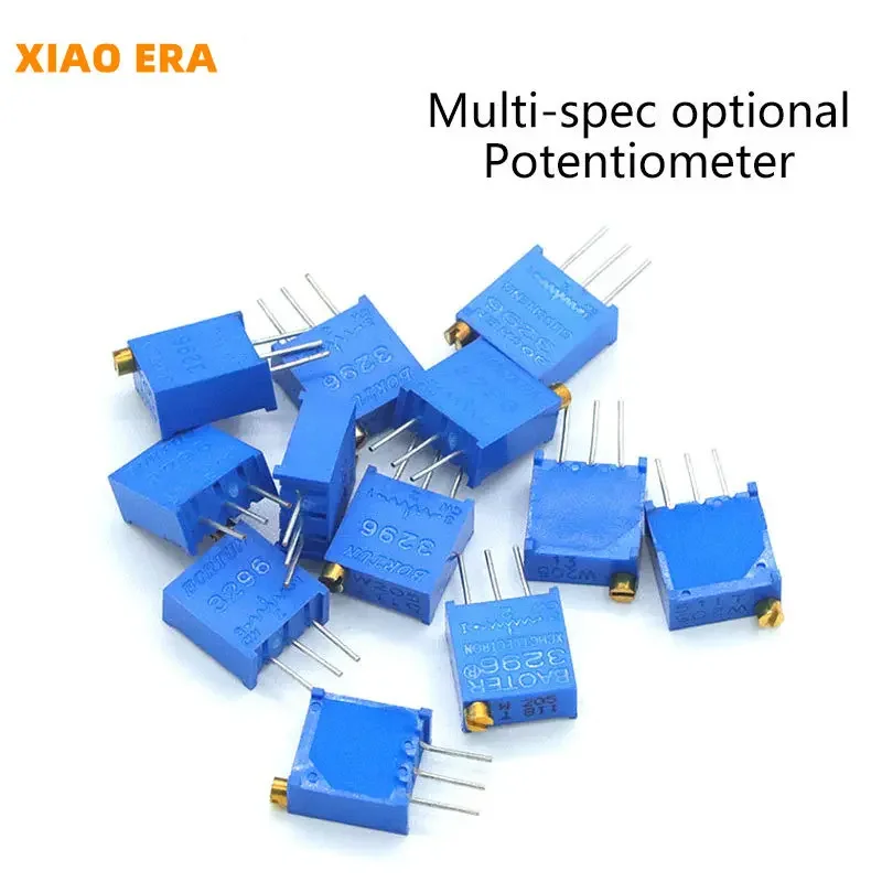 

10Pcs 3296W Trimpot Trimmer Potentiometer 10R 20R 50R 100R 200R 500R 1K 2K 3K 5K 10K 20K 50K 100K 200K 500K 1M 2M 3296W-1-103LF