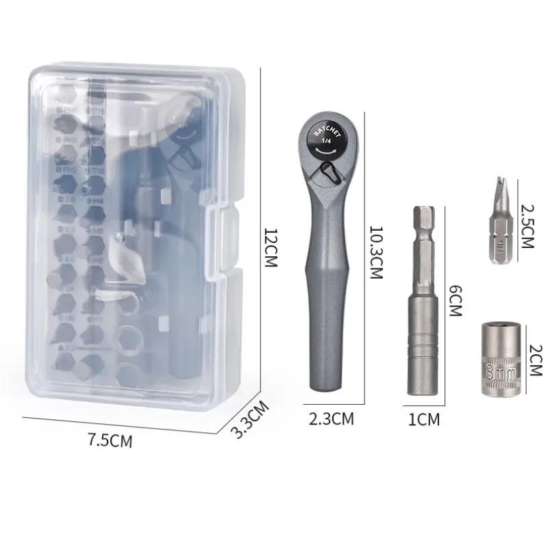 25 in 1 Ratchet Screwdriver Set Home Repair Combination Tools Portable Multifunctional Screwdriver Set
