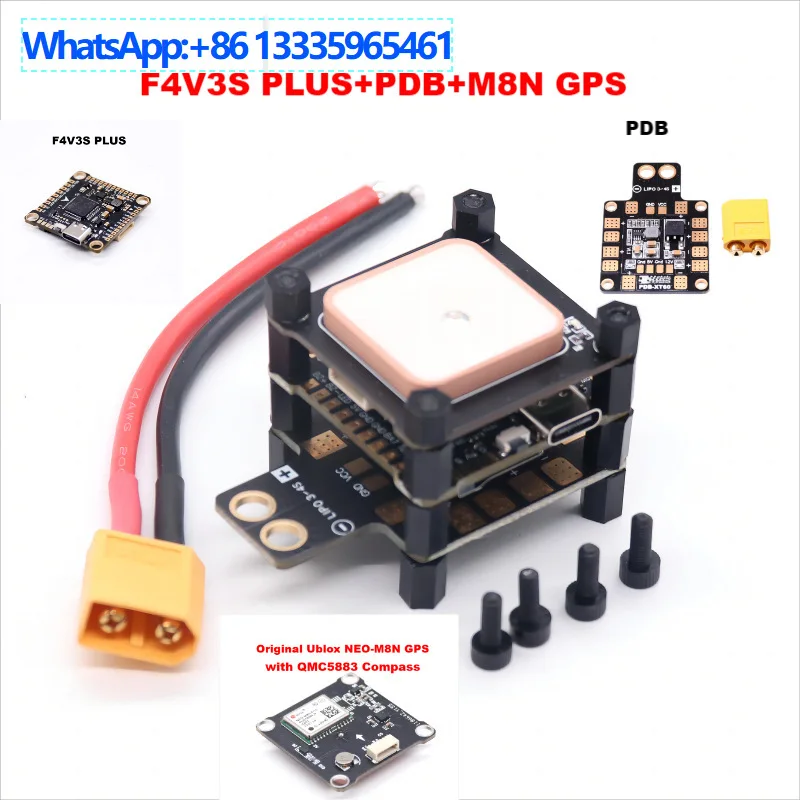 Bo Cube F4V3S PLUS Flight Control + PDB + N8N GPS F4 F7 Crossing Machine Competitive Flight Control