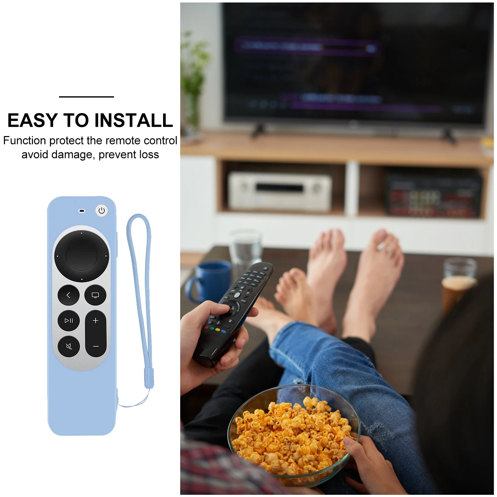 

Silicone Remote Control Case Protective Cover Accessory Bumper Shell Compatible 4K Full Access Easy Install Anti Slip