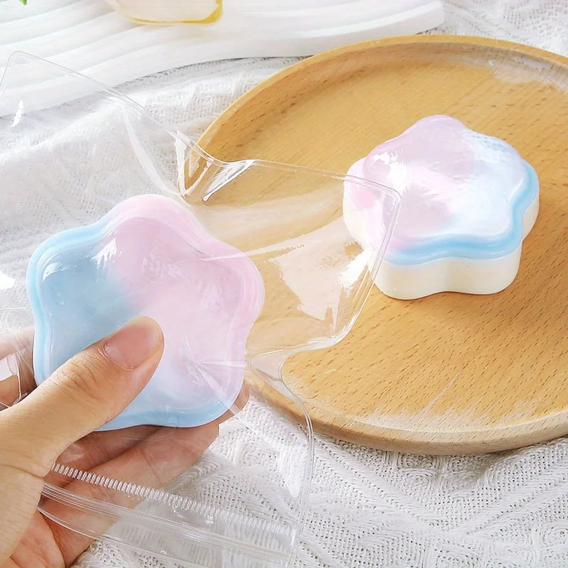 Gradient Star Squishy Fidget Toy Stress Relief Soft Jelly Squeeze Sensory Decompression Toy Kids Party Holiday Gift