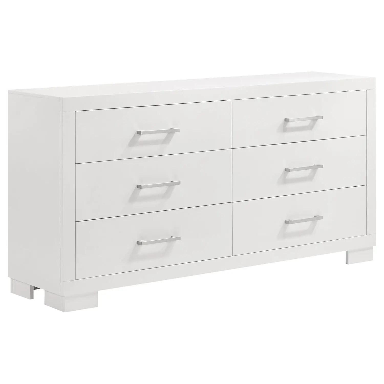 Solid Wood - 6-Drawer Dresser with Contemporary Style, Felt-Lined Top Drawers,, Customized