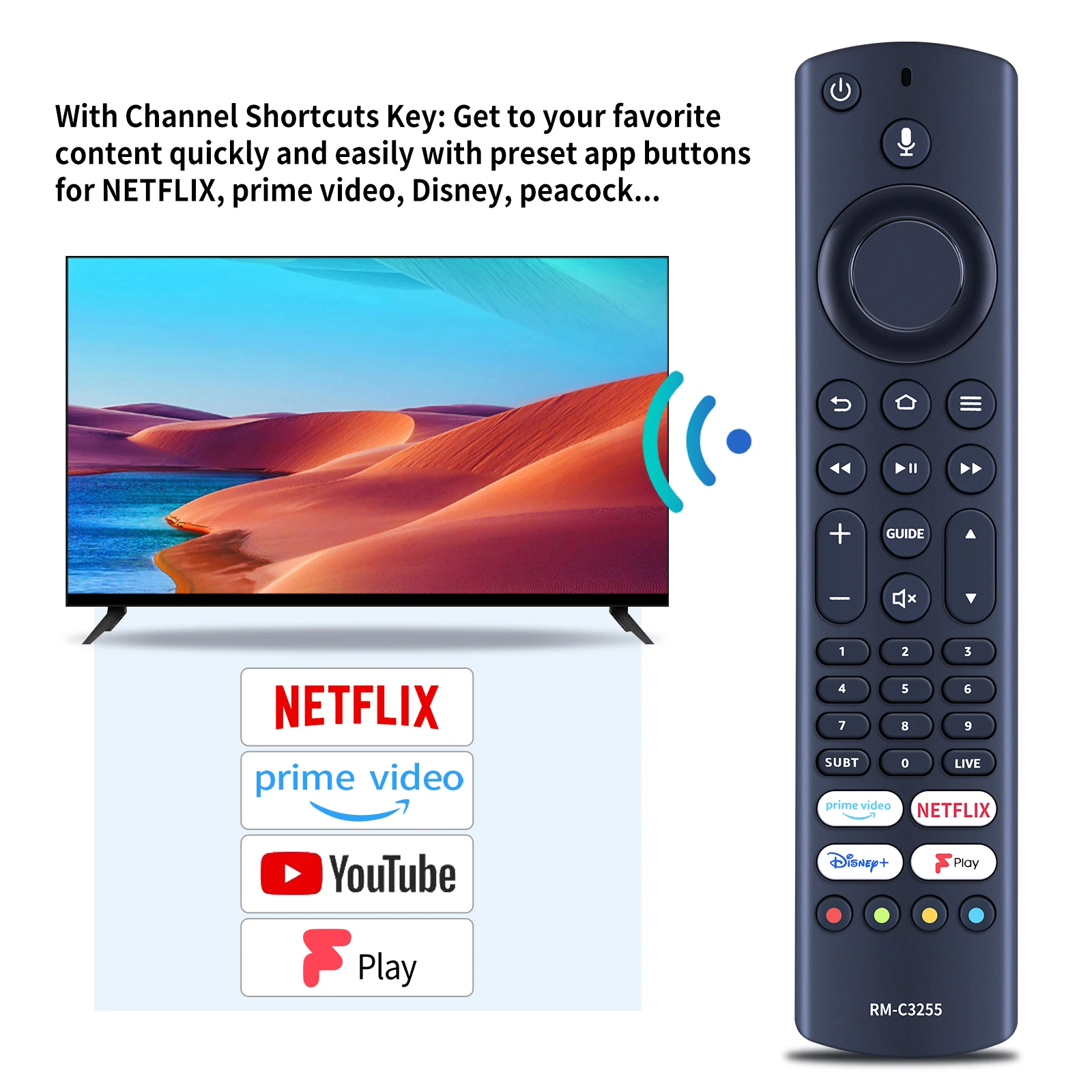 New Remote Control Fit For TOSHIBA CT-8565 UF3D Ferguson F4320AFR and JVC RM-C3255 and Xiaomi tv f2 voice