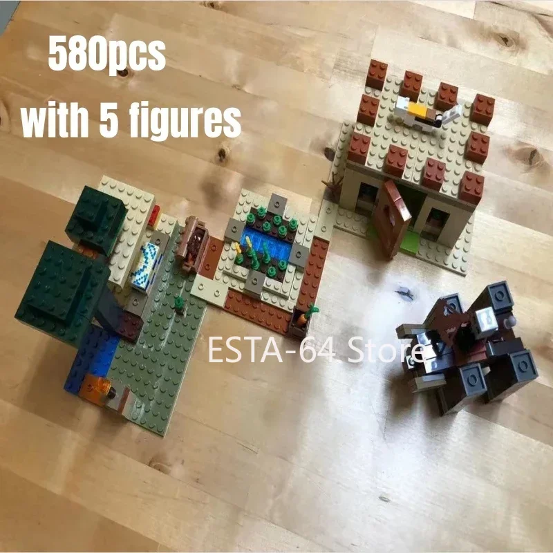 580pcs The Villager Raid Building Blocks Fit 21160 Bricks Toys for Children