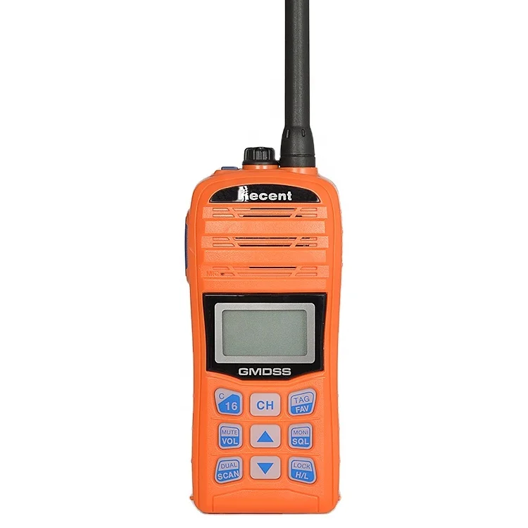 แบบพกพา GMDSS IPX7 กันน้ํากู้ภัยฉุกเฉิน CCS EC Walkie Talkie GMDSS VHF โทรศัพท์ไร้สายสองทาง