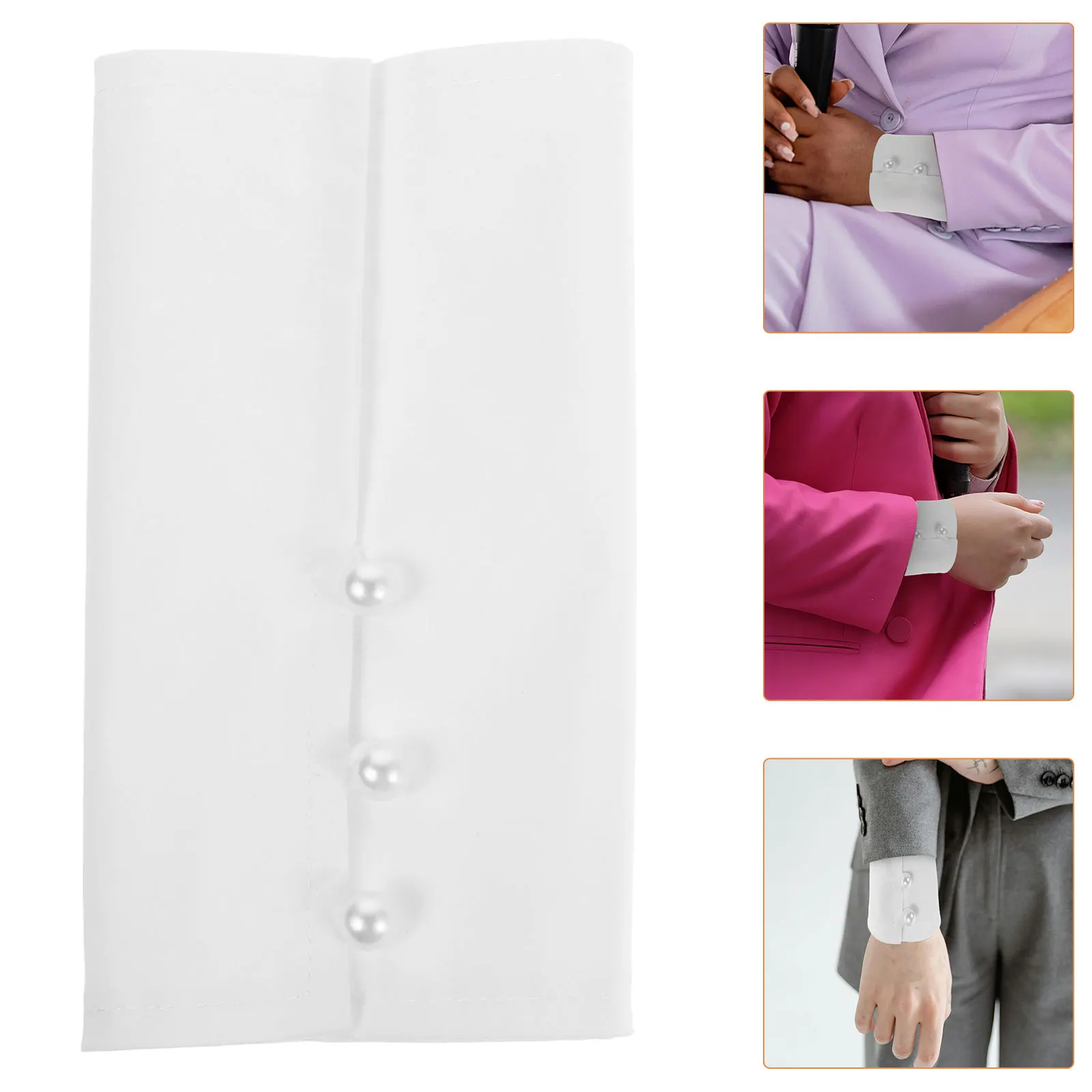 

1Pair Cotton Fake Sleeve Cuff Detachable Wrist Cuff for Shirts Blouse Sweater Professional Suit Elegant Ruffle Design