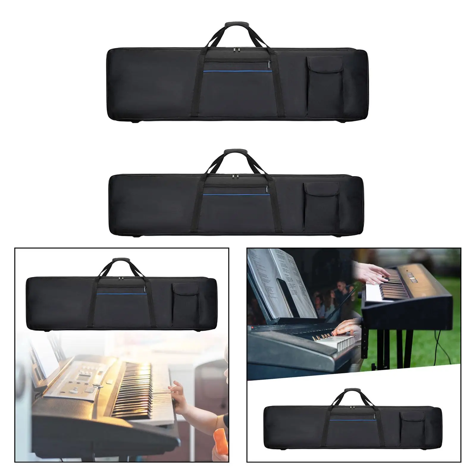 Electric Piano Case Thickened Protective Case with Backpack Straps 88Key Keyboard Gig Bag for School Music Studio Travel Concert