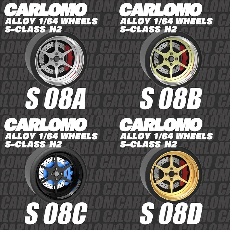 

1:64 CARLOMO Alloy Bearing Wheel (with Tire Skin) Modified Car Mold Accessories