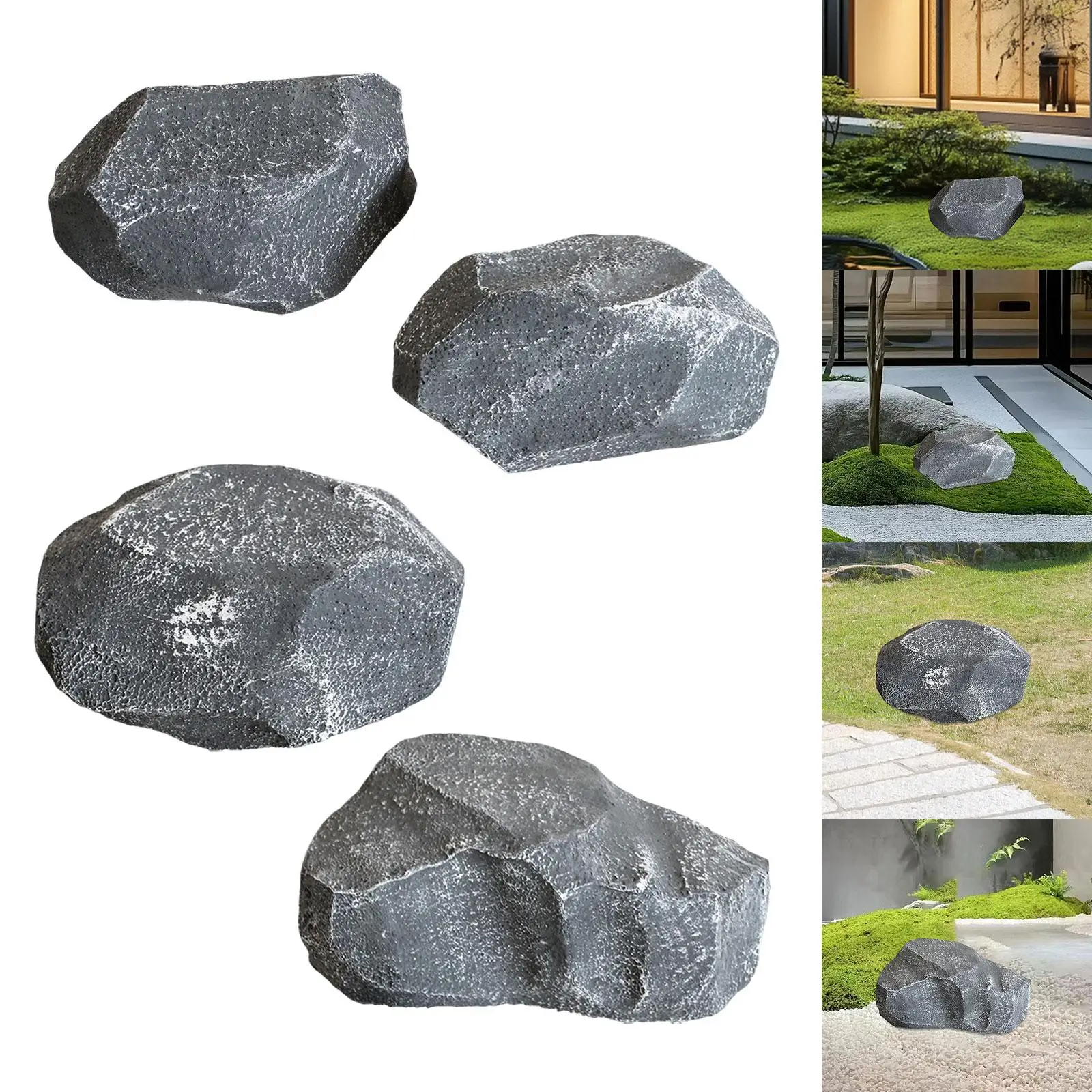 Fake Rock Landscape Rock Foam for Concealing Cables and Equipment Faux Stone Sculpture Realistic for Garden Balcony Lawn Yard
