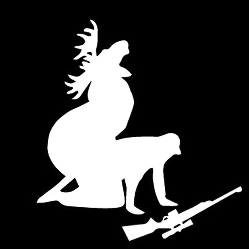 13*12CM Elk Hunter Personalized Car Stickers Decals How Ya Like My Meat Now Funny Moose Hunting Hunter Black/Silver CT-600