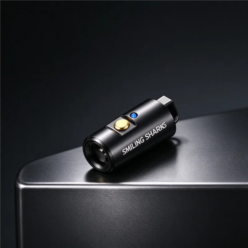 Outdoor EDC PortableAluminum Alloy Mini Emergency Flashlight Magnetic Charging Keychain Light Portable 7g Flashlight Tools
