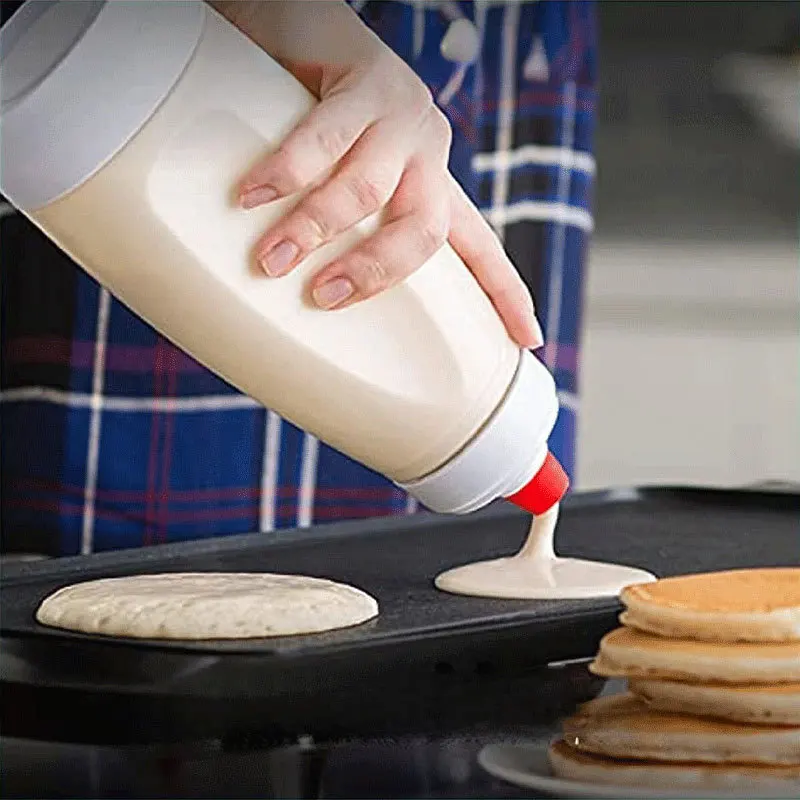 Pancake Batter Bottle Battler Mixer With Blender Ball Wire Whisk For Restaurant Baking Pancakes Cupcakes Muffins Crepes And More image 3