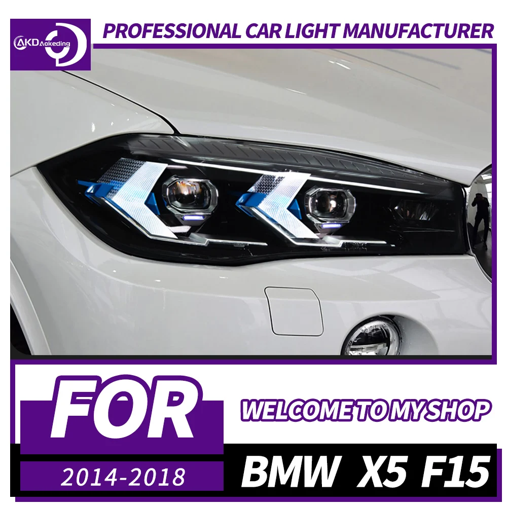 

AKD Car Light For BMW X5 F15 2014-2018 Headlight LED Projetor head Lamp Daytime Running Light Automotive Accessories