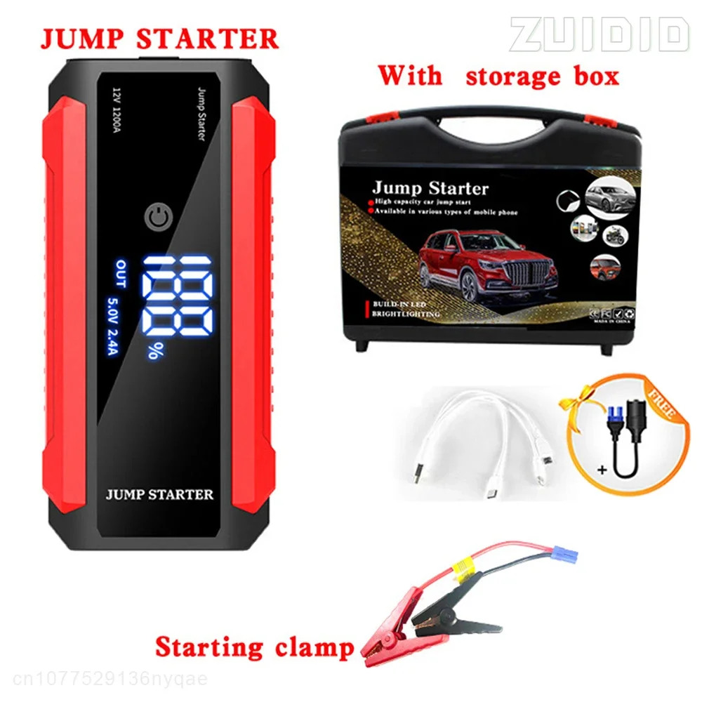 

New 30000mAh Portable Car Jump Starter 1000A Car Emergency Booster Starting Device Auto Battery Booster Charger Car Assecories