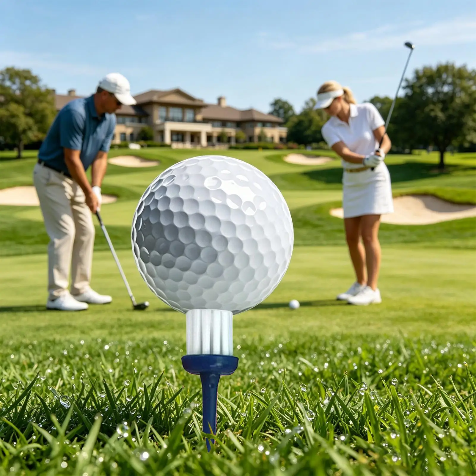 Golf Tees Brush Type Multi-Functional Consistent Height Training Tools 10-Piece Golf Ball Base Brush Top For Women Men Golfers